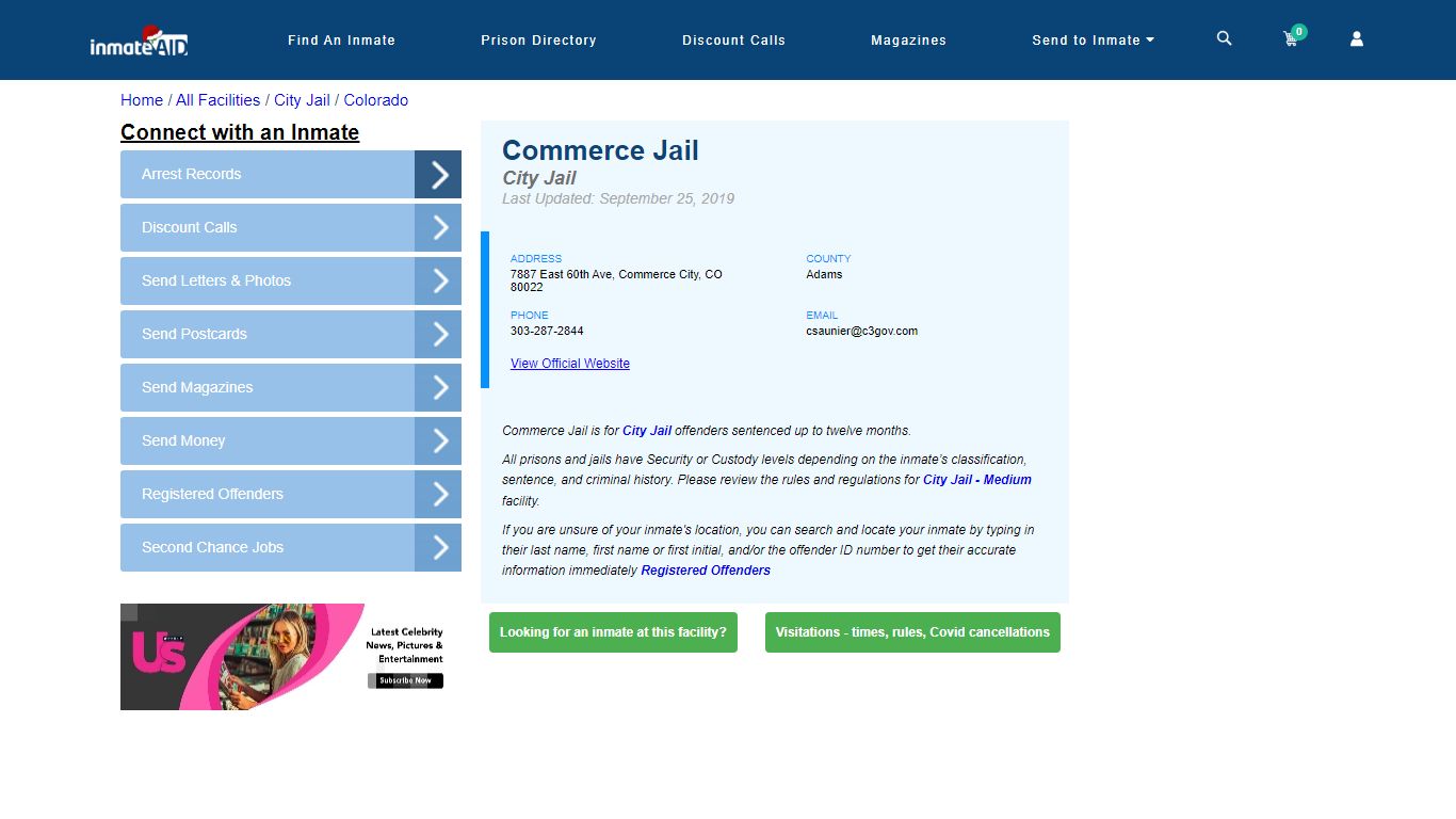 Commerce Jail | Inmate Locator